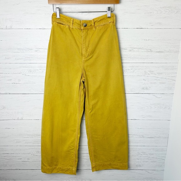 FREE People We the Free Patti Pant in Graham Cracker Wide Leg Cropped Cotton 25 - Picture 3 of 12